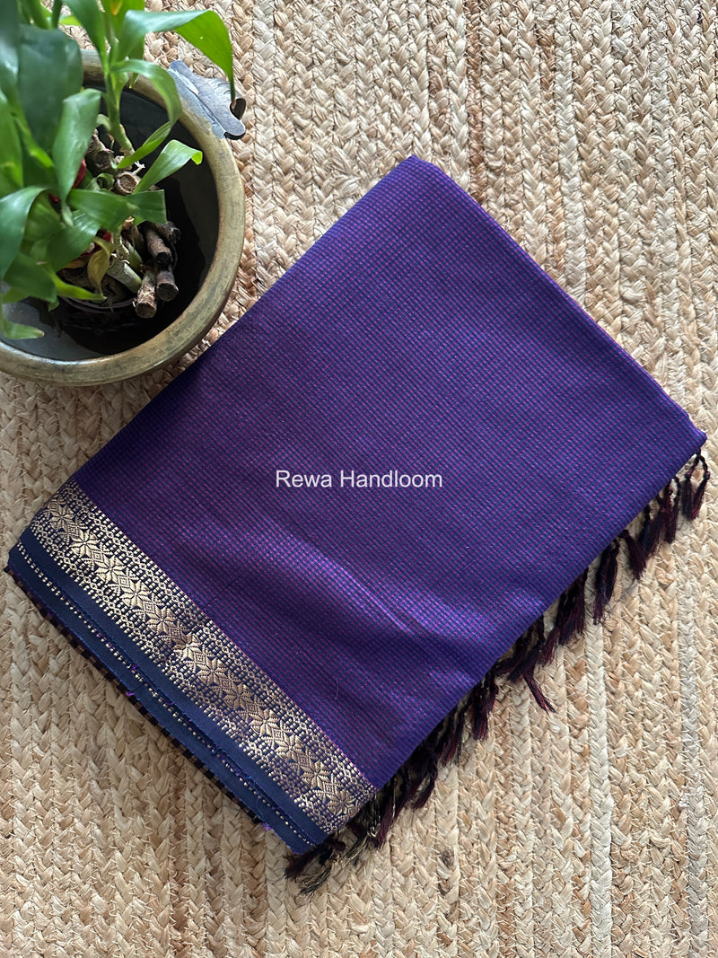 Maheshwari Violet Garbha Reshami Silk Saree GS343