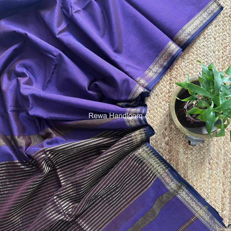 Maheshwari Violet Garbha Reshami Silk Saree GS343