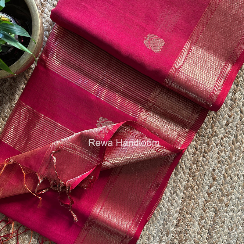 Maheshwari Lotus Shaded Butta Saree