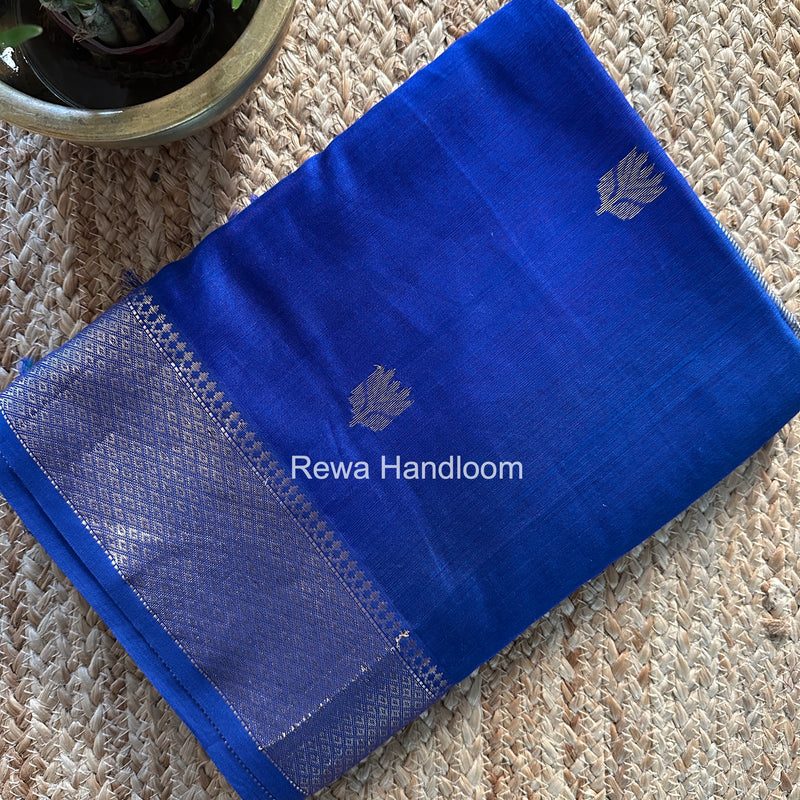 Maheshwari Blue Lotus Butta Saree LLBS035