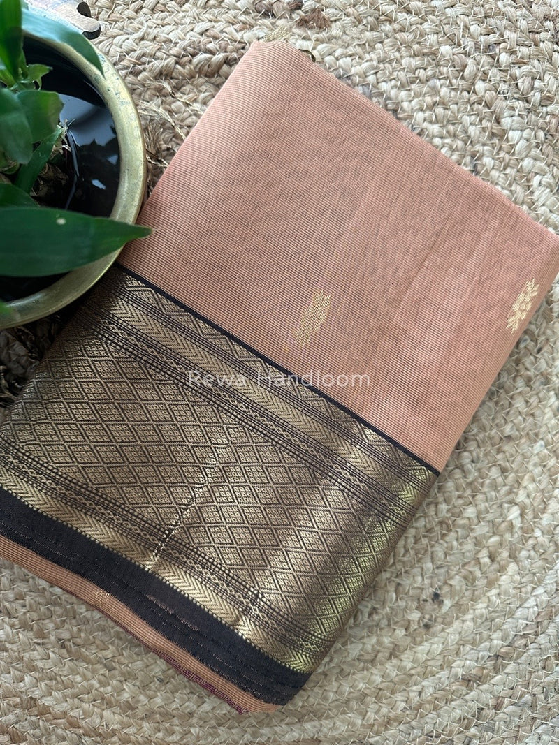 Maheshwari Peach Tissue Rich Pallu Saree THP032