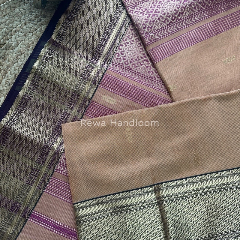 Maheshwari Peach Tissue Rich Pallu Saree THP032