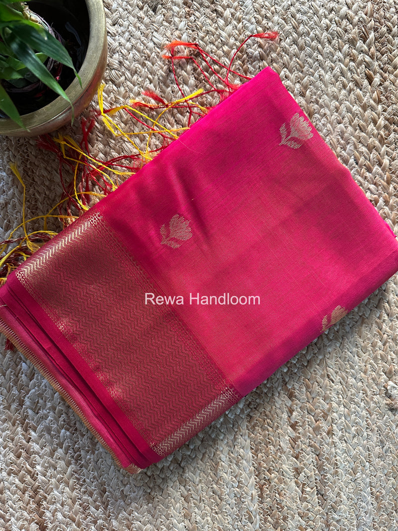 Maheshwari Pink Lotus Shaded Butta Saree LLBS038