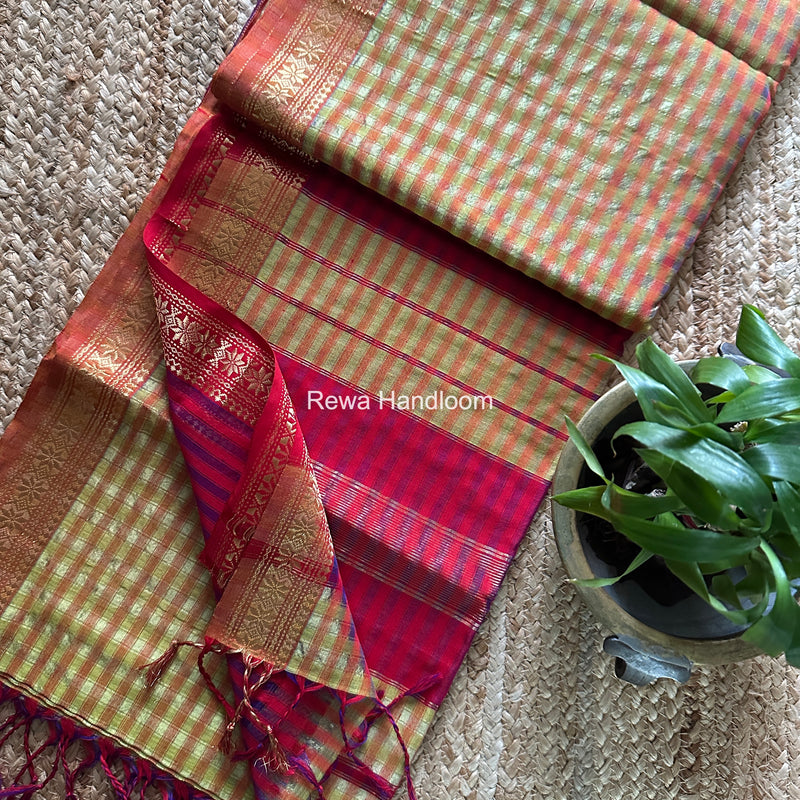 Maheshwari Garbha Reshami Silk Saree