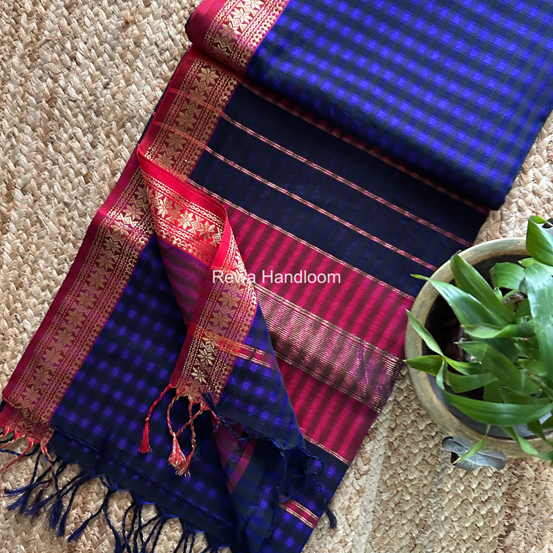 Maheshwari Garbha Reshami Silk Saree