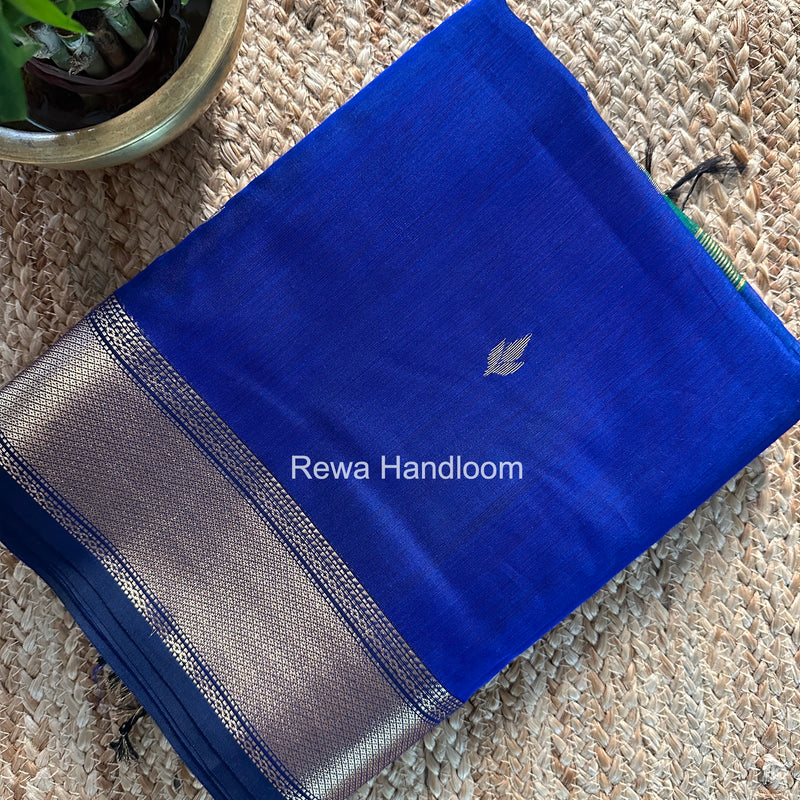 Maheshwari Blue Butta Pallu Saree BTPS068