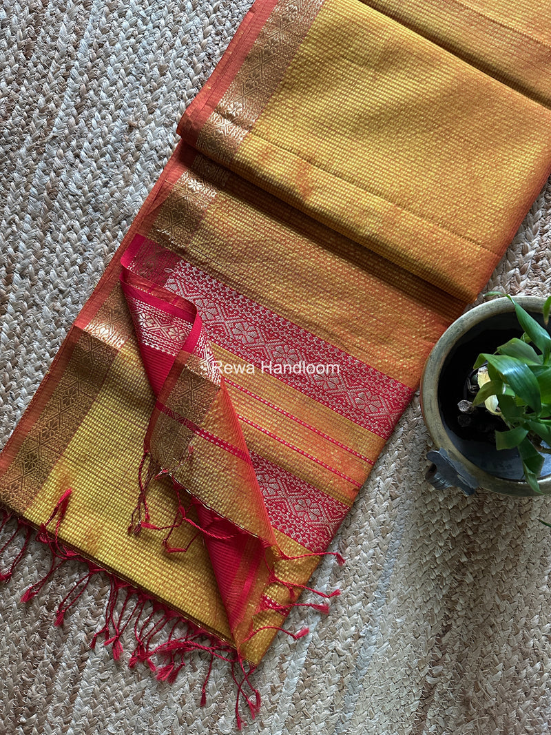 Maheshwari Garbha Reshami Rich Pallu Silk Saree