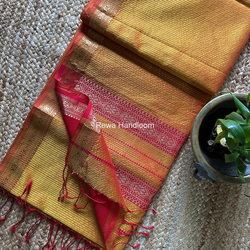 Maheshwari Garbha Reshami Rich Pallu Silk Saree