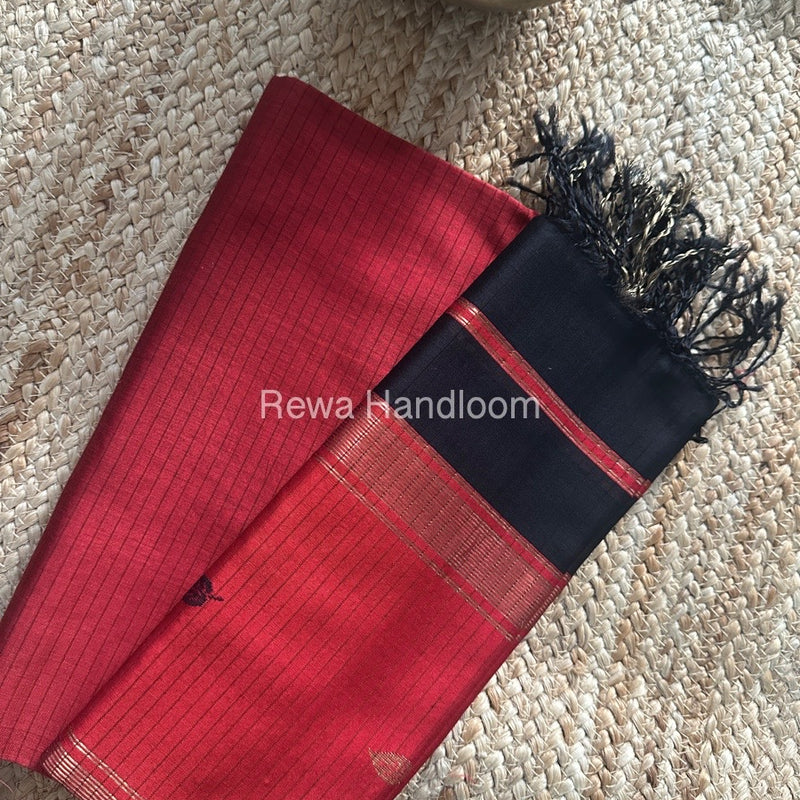 Maheshwari Red-Black Motifs Top Dupatta Sets PST04