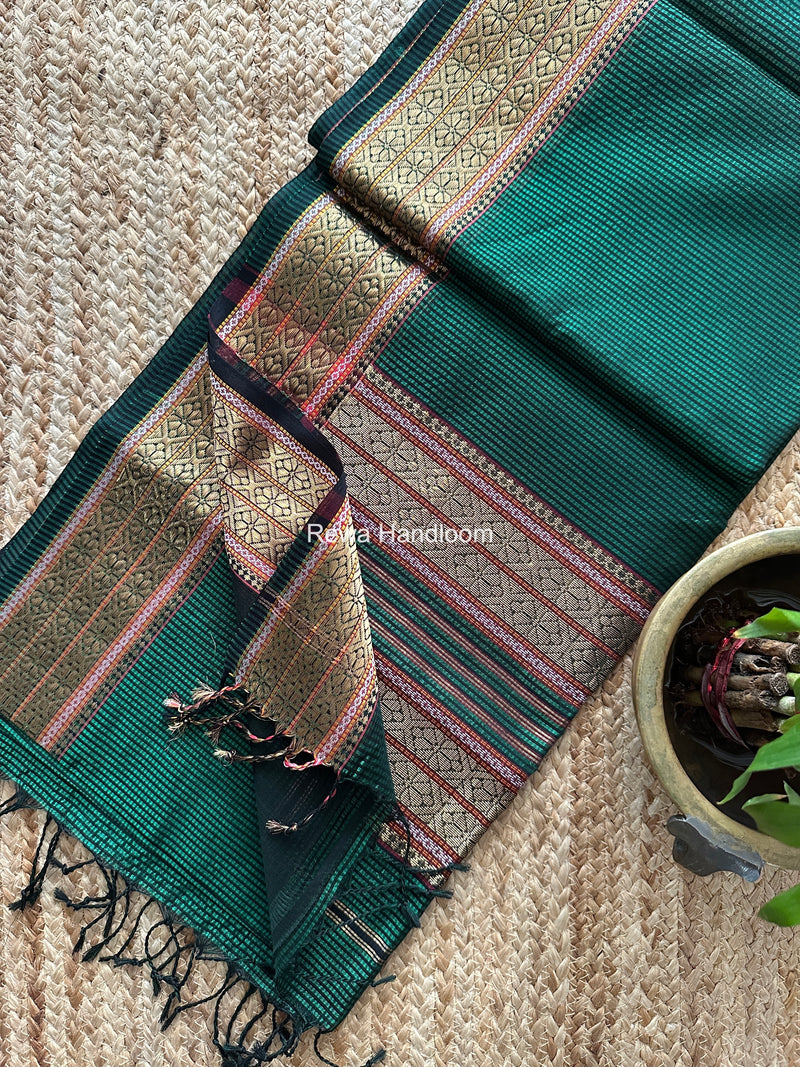 Maheshwari Garbha Reshami Rich Pallu Silk Saree