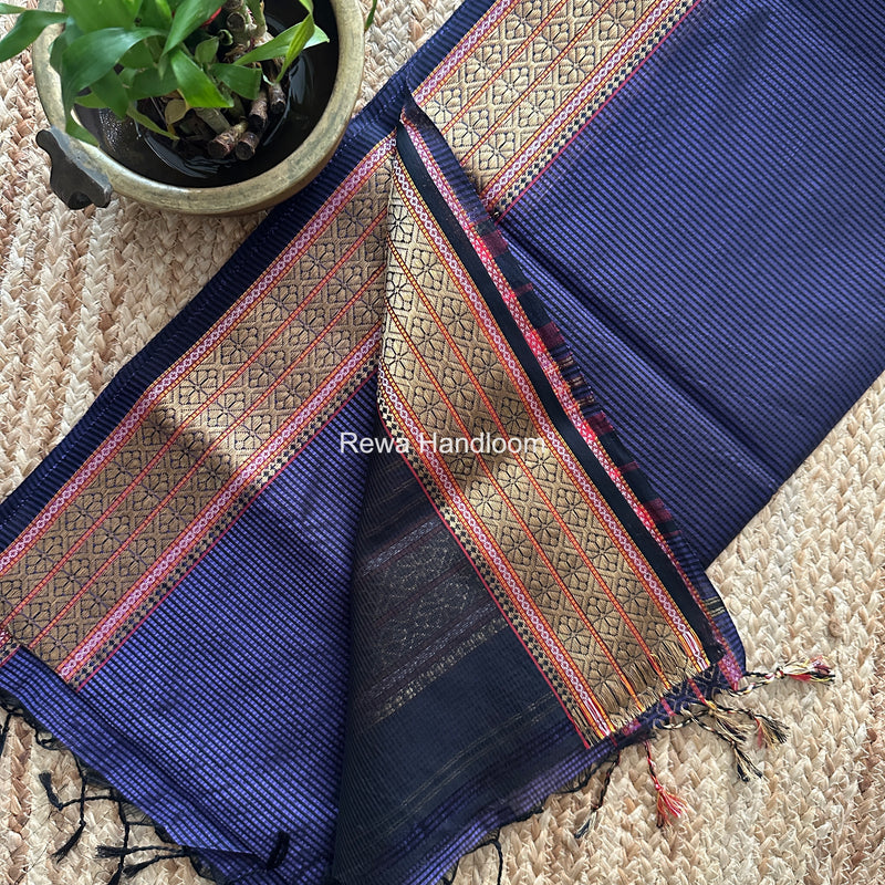 Maheshwari Violet Garbha Reshami Rich Pallu Silk Saree GRS04