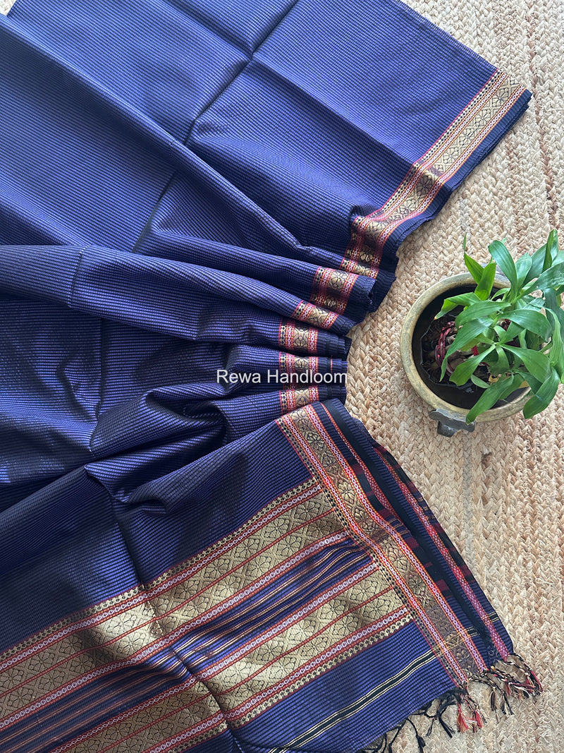 Maheshwari Violet Garbha Reshami Rich Pallu Silk Saree GRS04