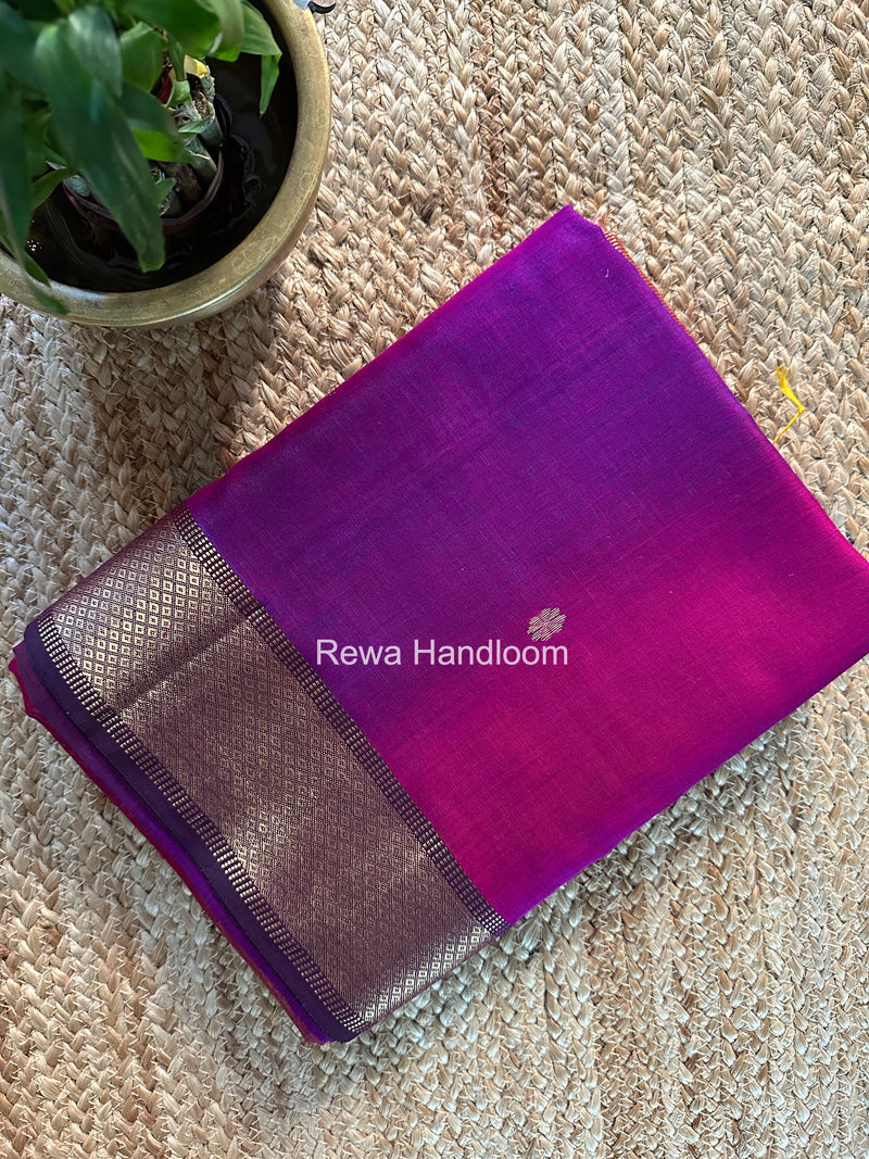 Maheshwari Magenta Flower Butti Saree JBS076