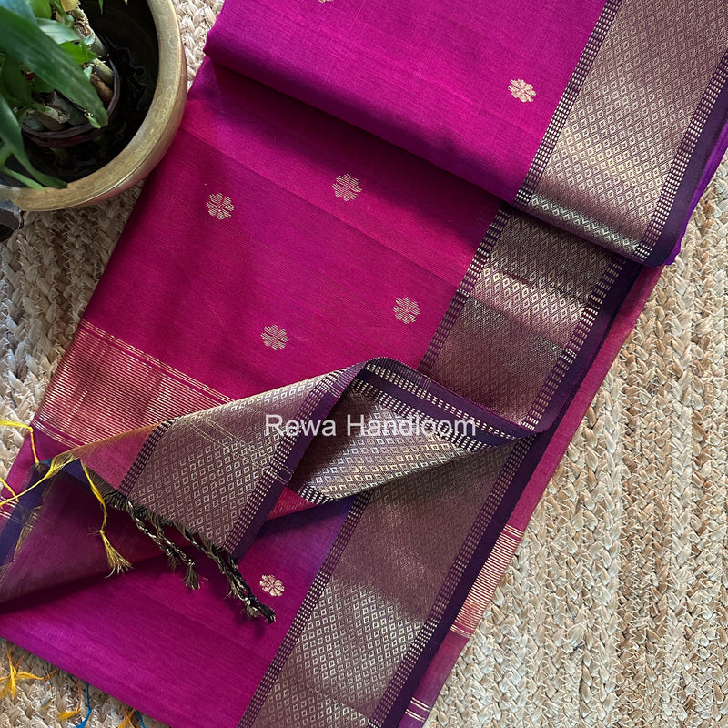 Maheshwari Flower Butti Saree