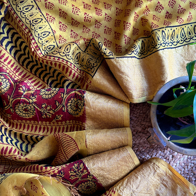 Maheshwari  Bagh Print Saree 