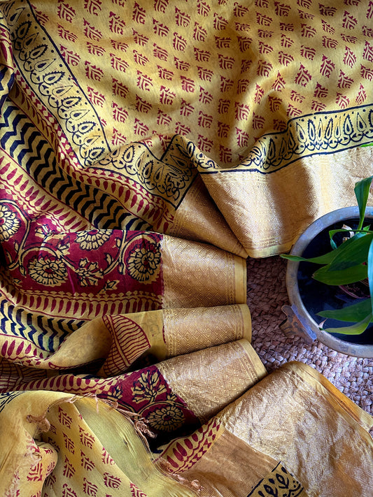 Maheshwari  Bagh Print Saree 