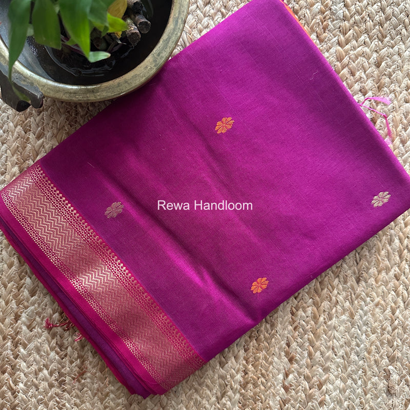 Maheshwari Purple Aami Butti Saree SBT0098