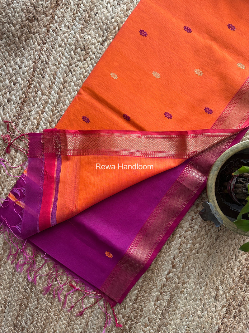 Maheshwari Purple Aami Butti Saree SBT0098