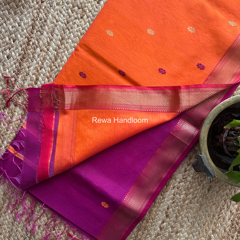 Maheshwari Purple Aami Butti Saree SBT0098