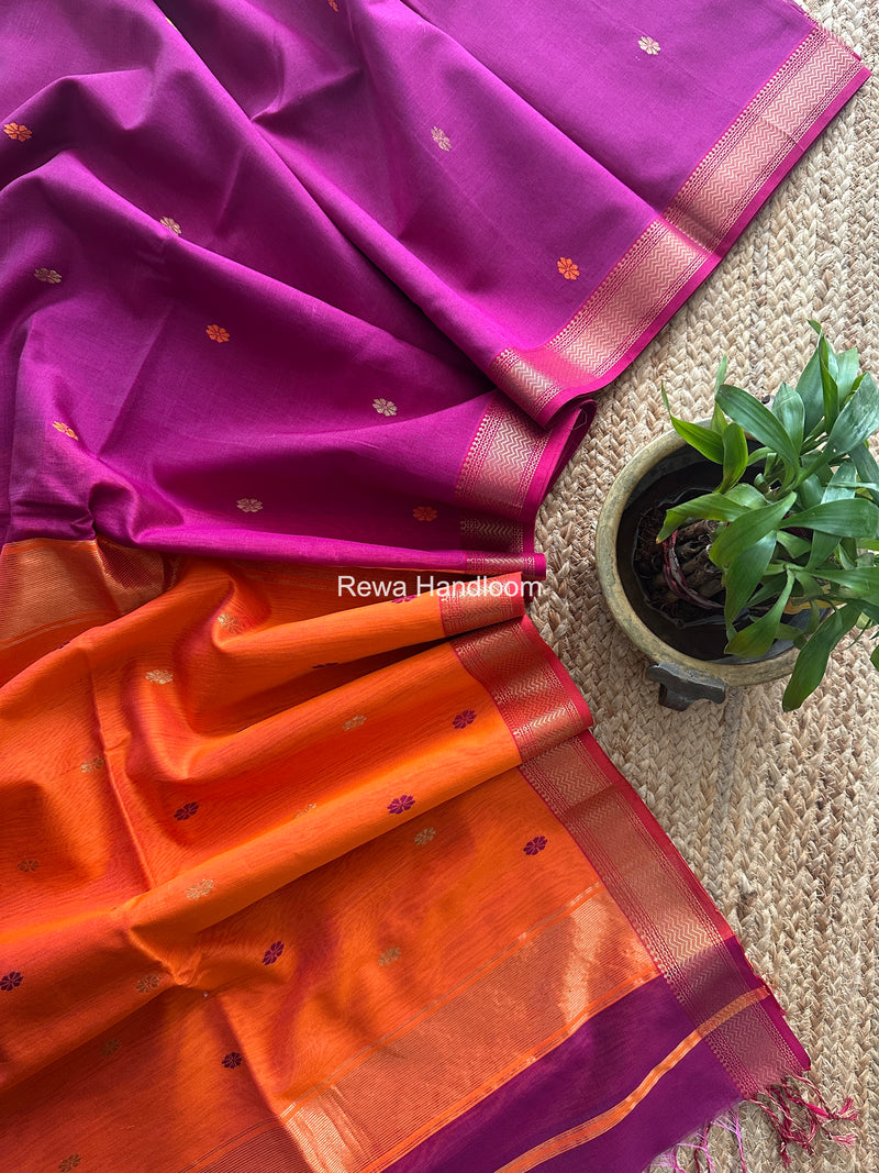 Maheshwari Purple Aami Butti Saree SBT0098