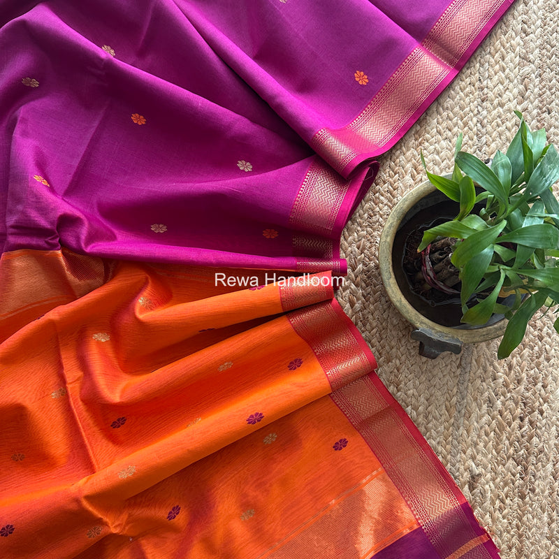 Maheshwari Purple Aami Butti Saree SBT0098