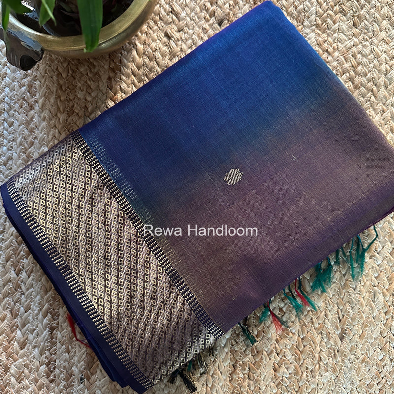 Maheshwari Violet Flower Butti Saree JBS077