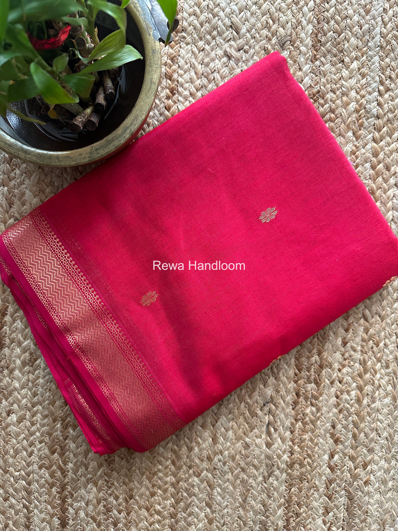 Maheshwari Red Aami Butti Saree SBT0097