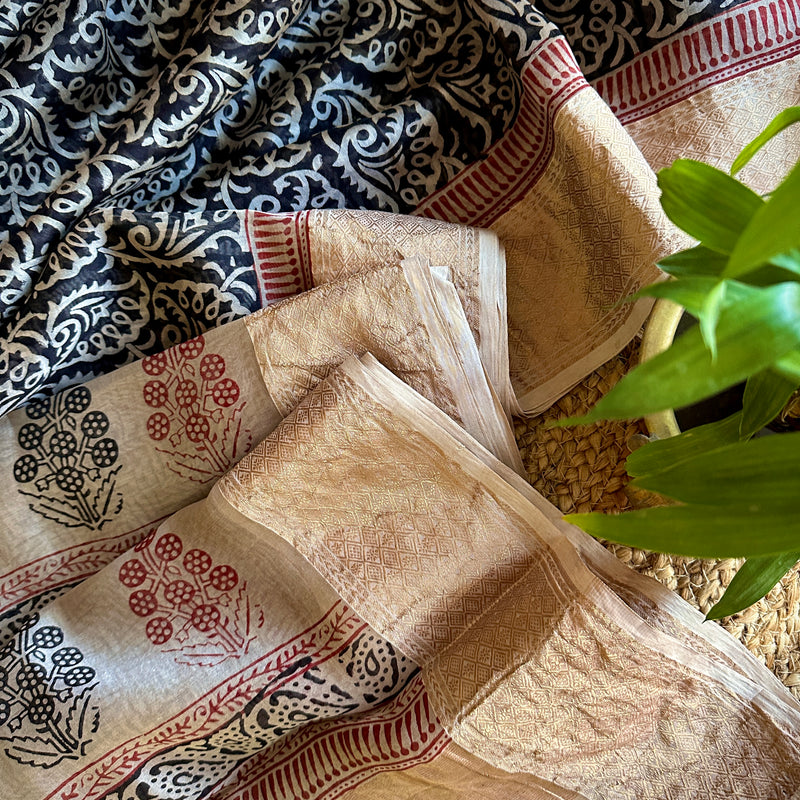 Maheshwari  Bagh Print Saree