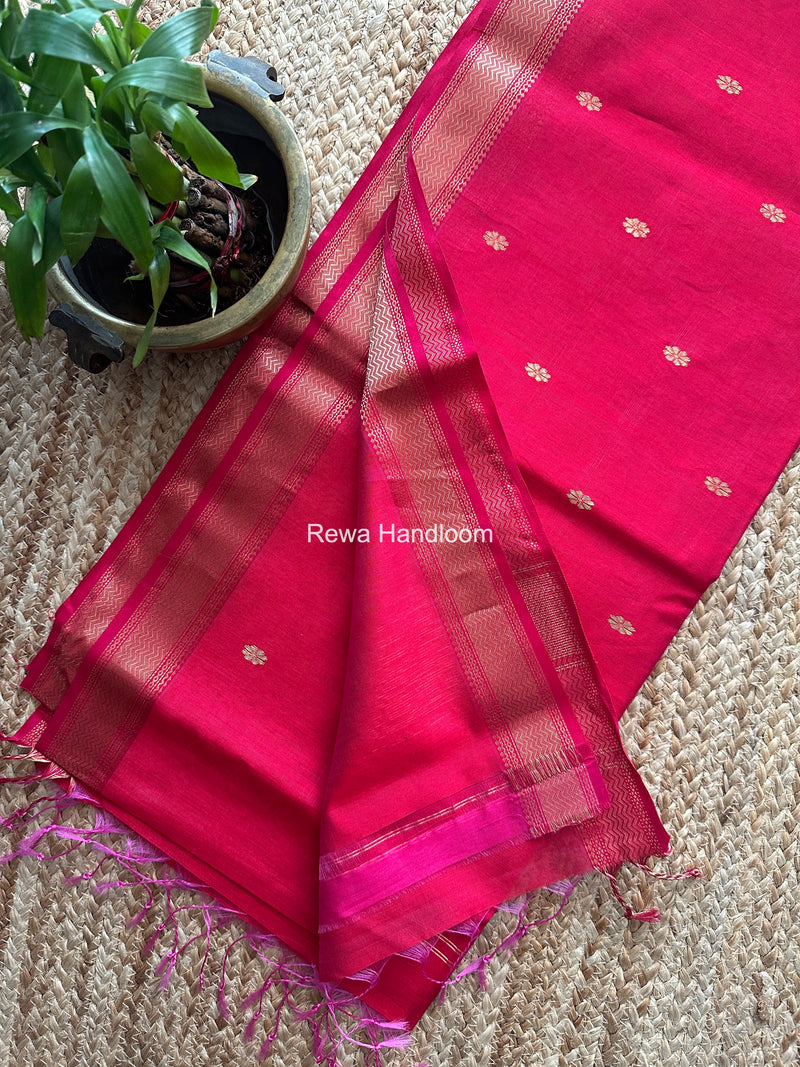 Maheshwari Red Aami Butti Saree SBT0097
