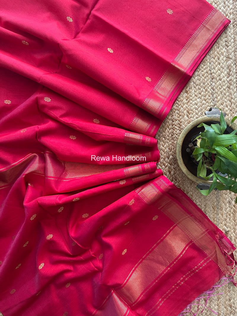 Maheshwari Red Aami Butti Saree SBT0097
