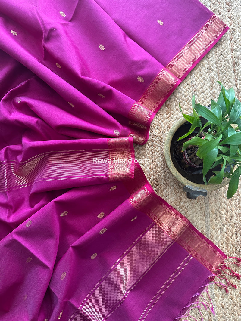 Maheshwari Purple Aami Butti Saree SBT0095