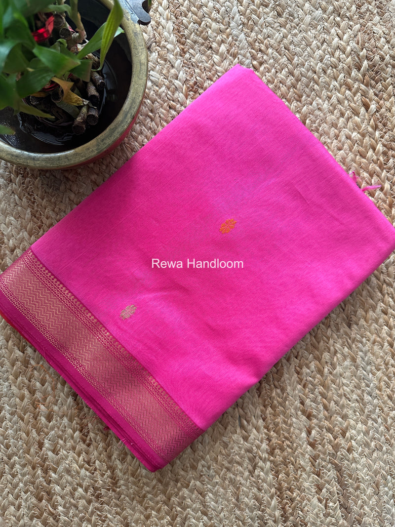 Maheshwari Pink Aami Butti Saree SBT0096