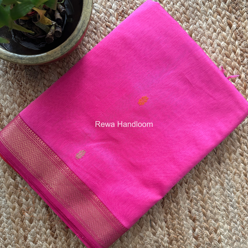 Maheshwari Pink Aami Butti Saree SBT0096