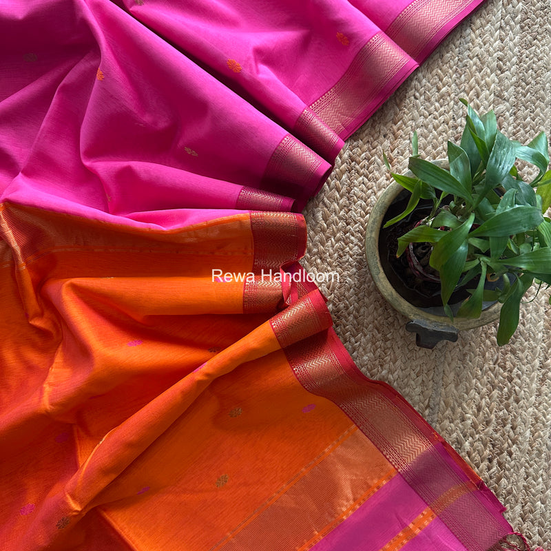 Maheshwari Pink Aami Butti Saree SBT0096