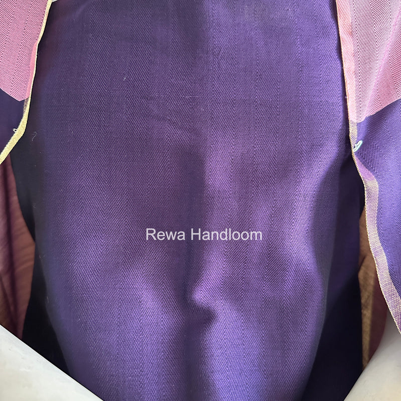Maheshwari Purple-Lavender Four Paddle Top-Dupatta FPSS012