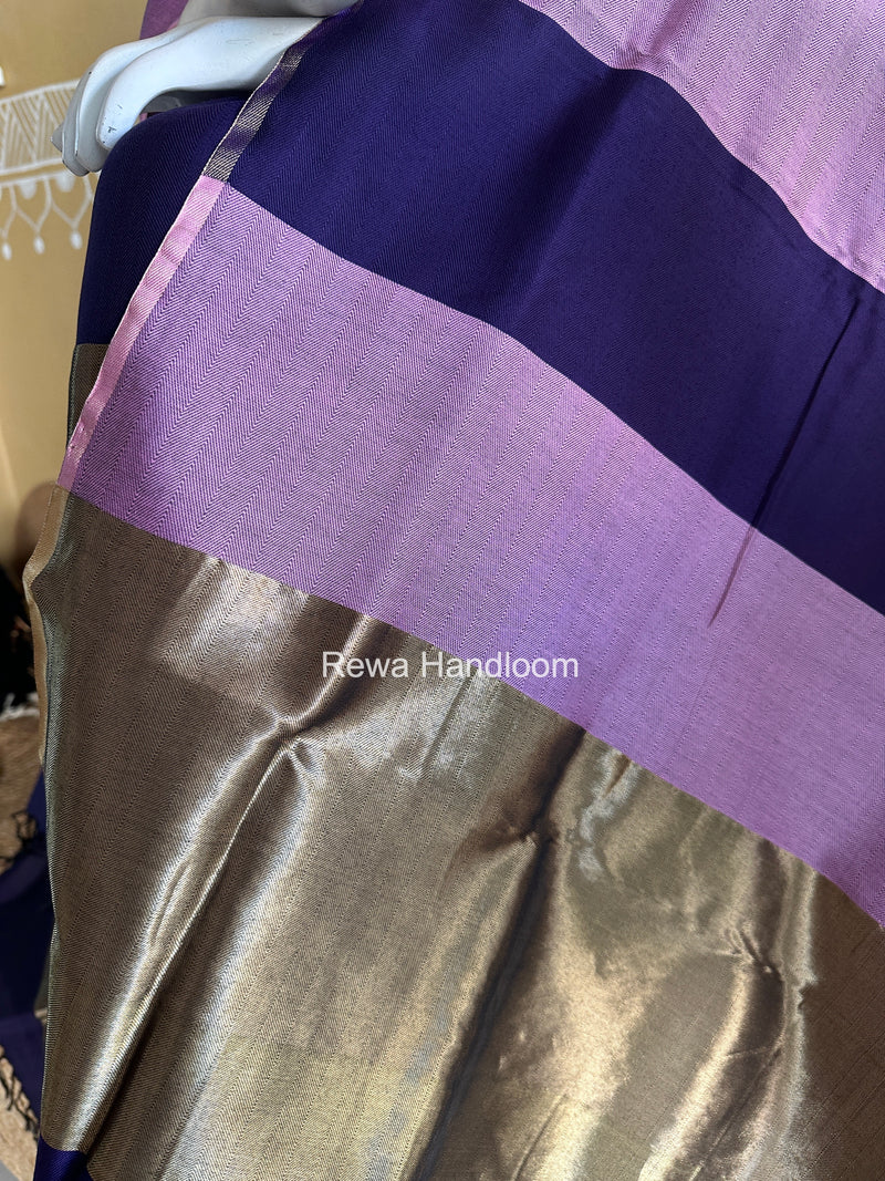Maheshwari Purple-Lavender Four Paddle Top-Dupatta FPSS012