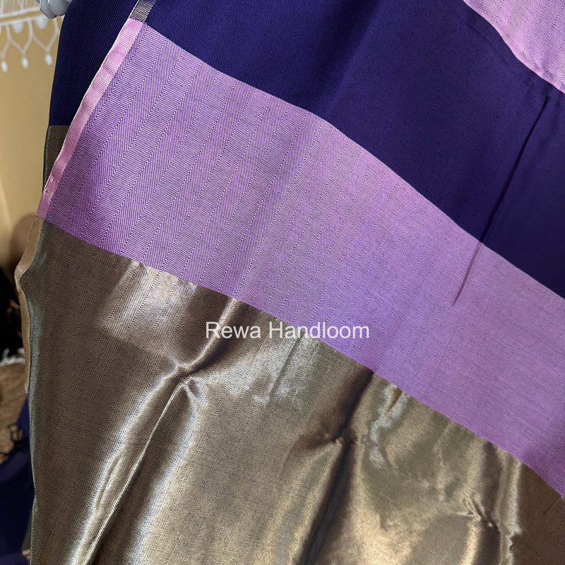 Maheshwari Purple-Lavender Four Paddle Top-Dupatta FPSS012