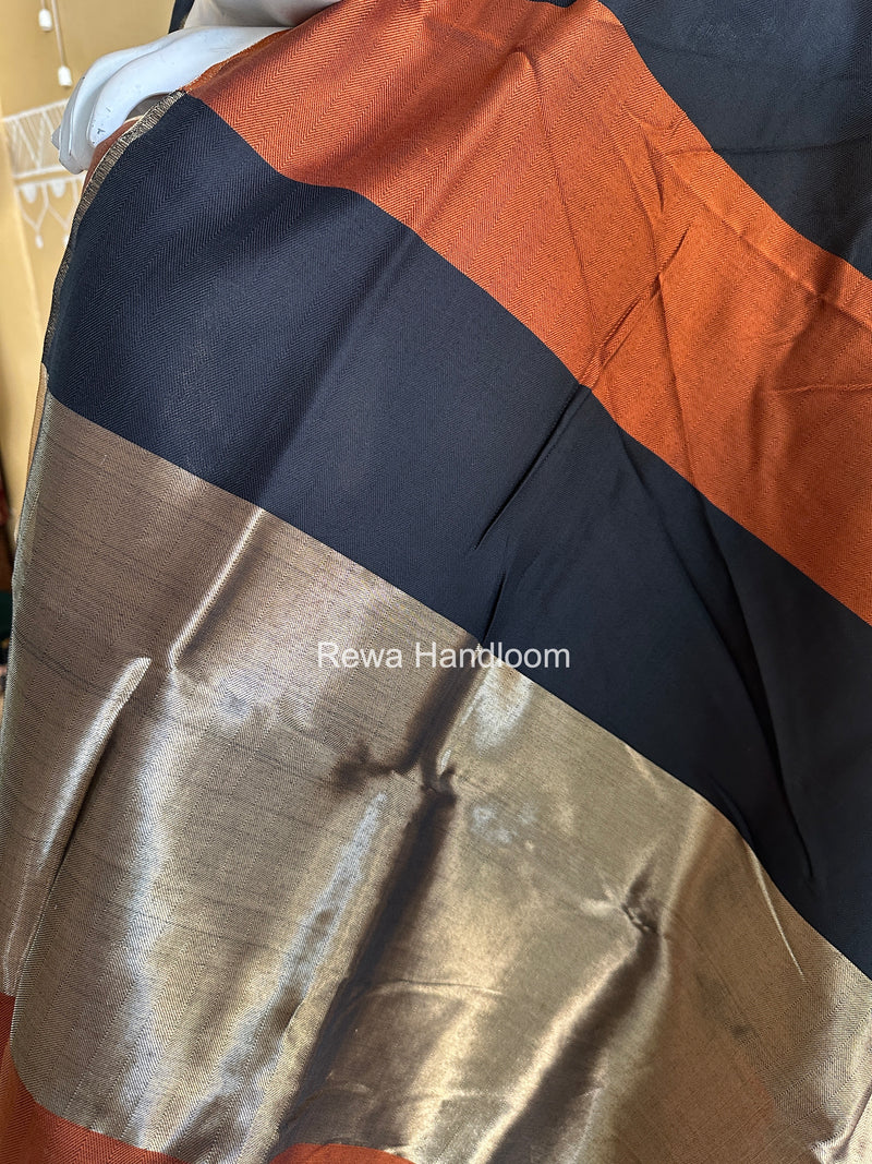 Maheshwari Rust Four Paddle Top-Dupatta FPSS03