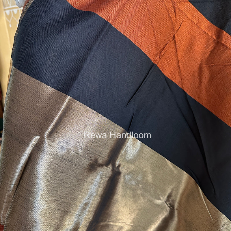 Maheshwari Rust Four Paddle Top-Dupatta FPSS03