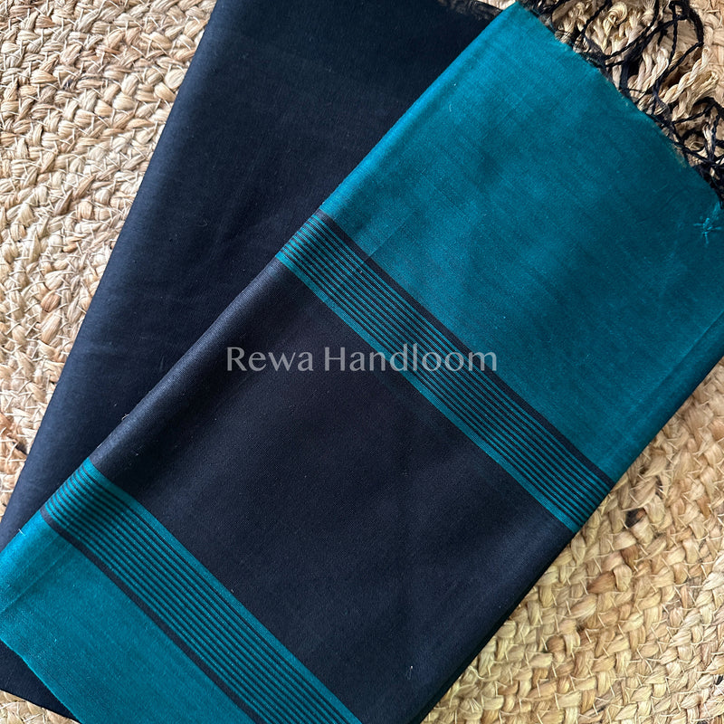 Maheshwari Black-Rama Green Multicolour Dress Material RTP010