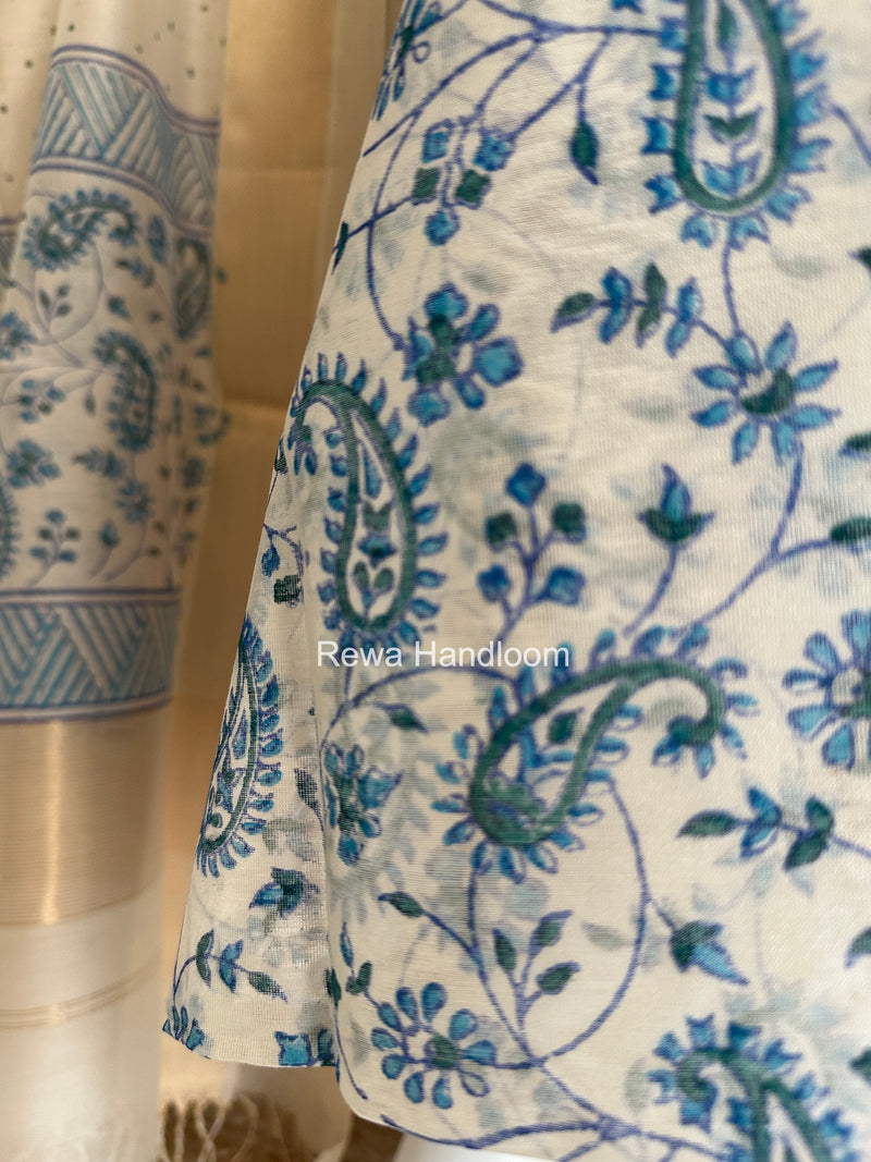Handblock Print Top-Dupatta