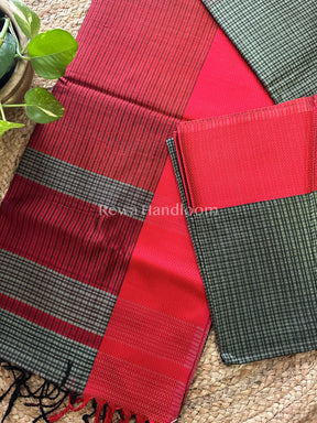 Maheshwari Grey Resham Thread Border Saree-RES015