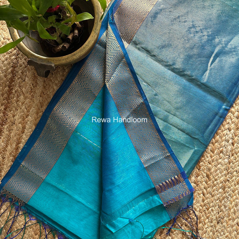 Maheshwari Morpankhi Diamond Lining Butti Shaded Saree DLBSS02