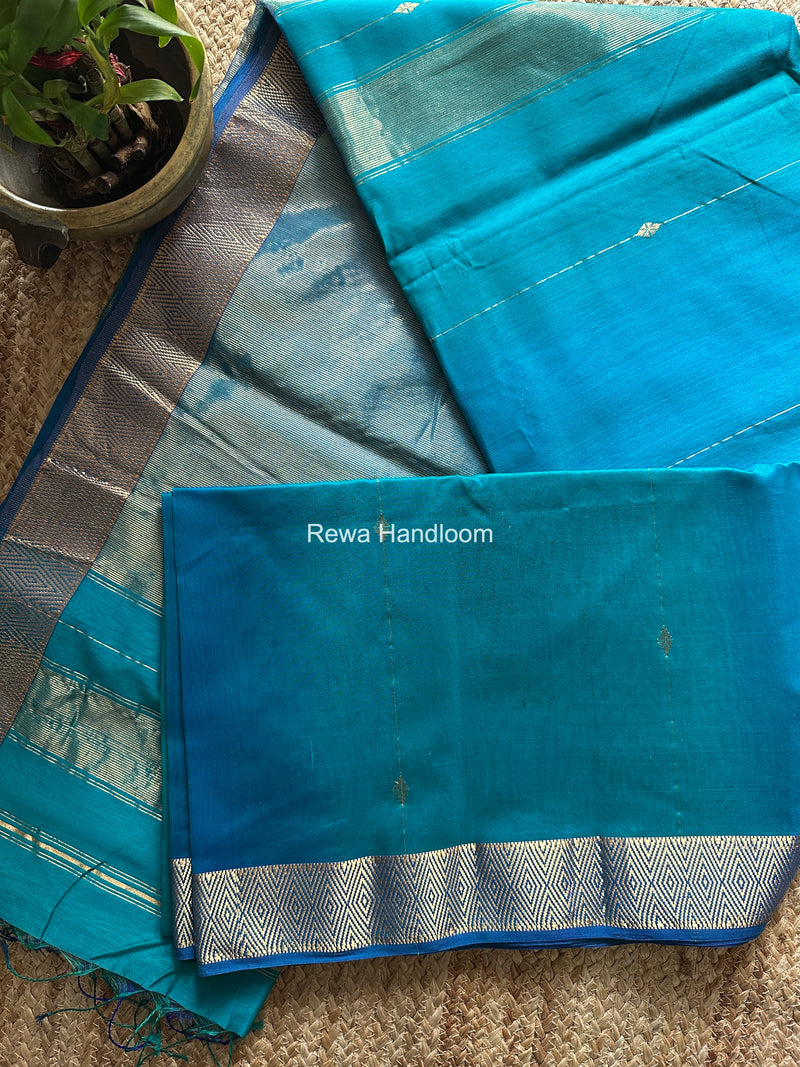 Maheshwari Morpankhi Diamond Lining Butti Shaded Saree DLBSS02