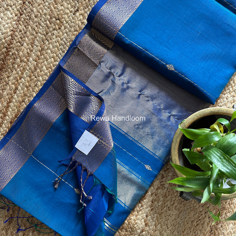 Maheshwari Diamond Lining Butti Shaded Saree