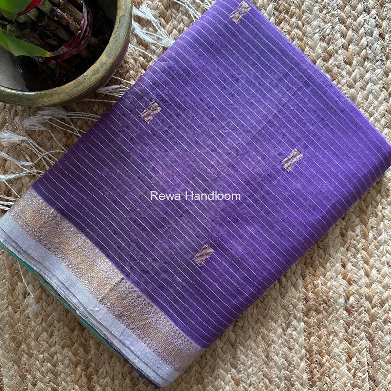 Maheshwari Purple Butta Pallu Saree BTPS0101