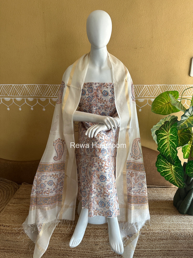 Maheshwari Top-Dupatta 