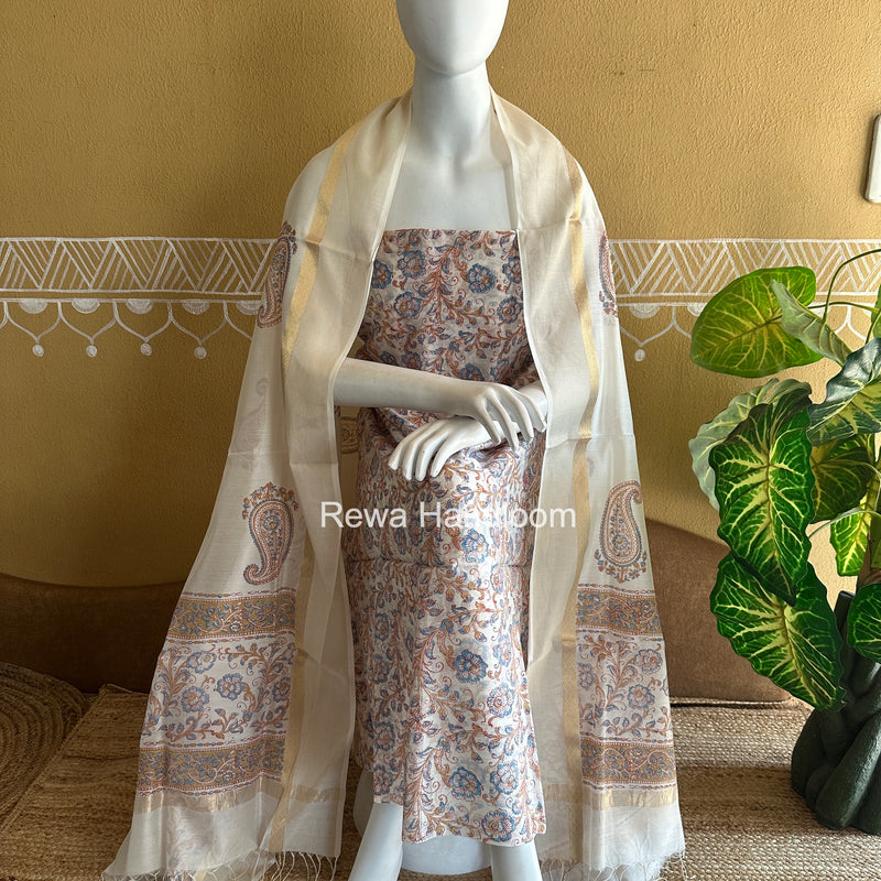 Maheshwari Top-Dupatta 