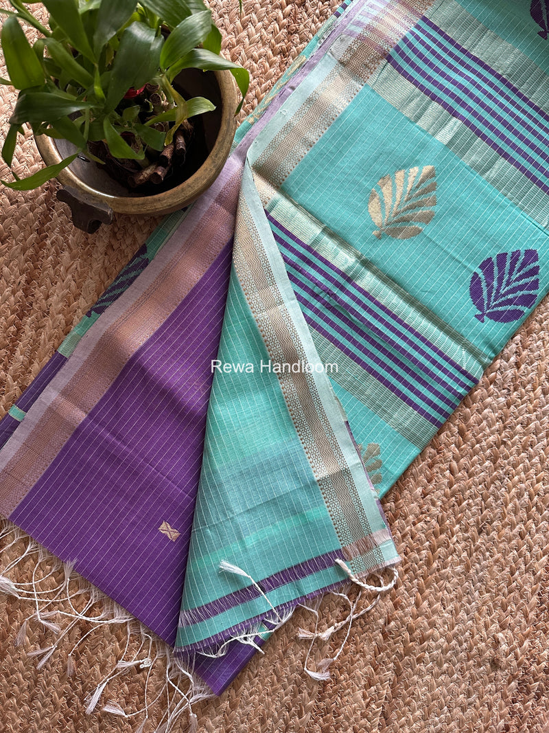 Maheshwari Purple Butta Pallu Saree BTPS0101