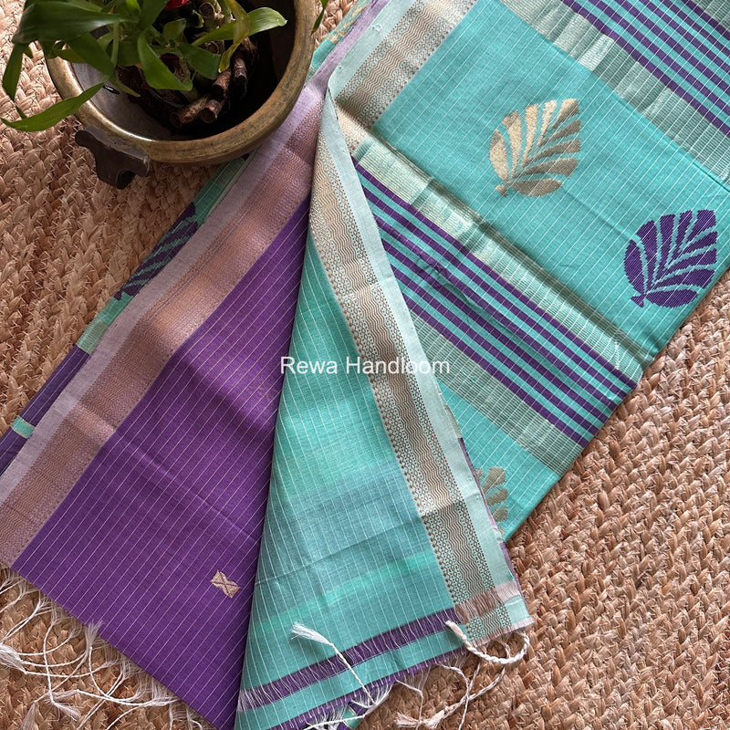 Maheshwari Purple Butta Pallu Saree BTPS0101